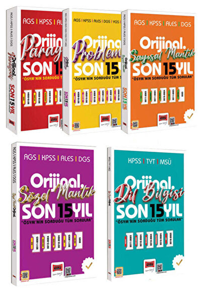 Yargı Yayınları 2026 KPSS AGS ALES DGS Orijinal Serisi Çıkmış Sorular Seti (5...