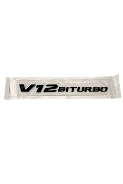 MAF Emblemă V12 Biturbo pentru Mercedes, neagră