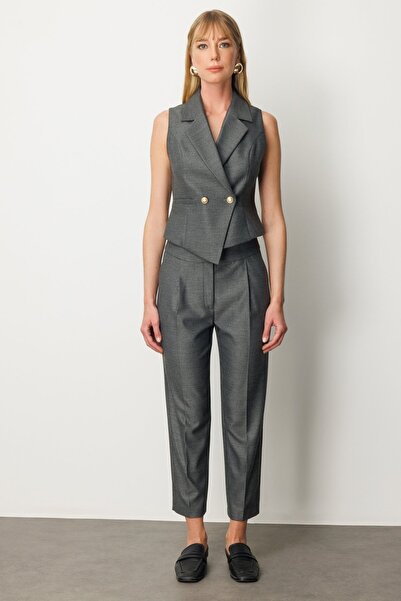 Ekol High Waist Slim Leg Trousers