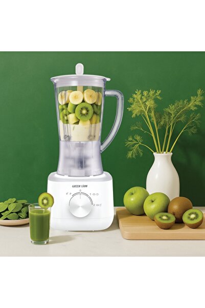 Green Lion Jet Blend Blender, 1.0L, 4-Leaf Blade, 16-19k RPM, 650W Peak – White