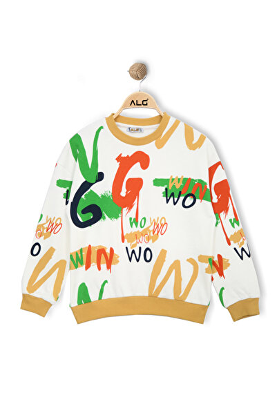 ALG سترة رياضية مطبوعة برسومات جرافيتي ملونة للأولاد