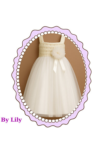 ByLily Children's Dress White Tulle, Ideal for All Special Occasions (3-6 Months)