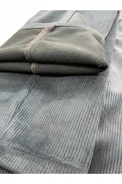 ECALAMODE Classic Relaxed Fit Velvet Trousers Stretchy Thick Fleece Lined with Pockets