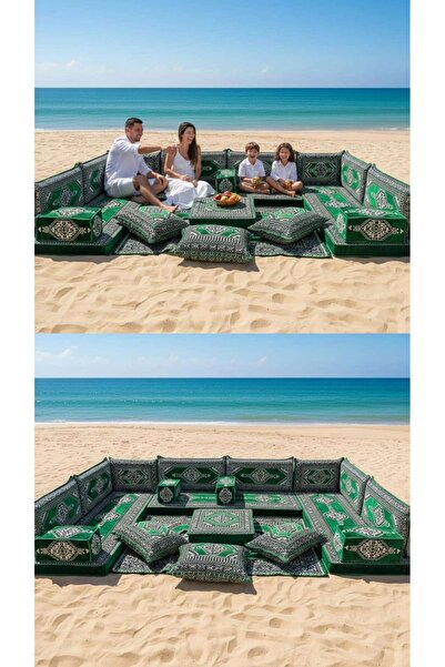 mdhomecarpet El İşçiliği Otantik Şark Köşesi Minder Takımı Rahat ve Şık Oturm...