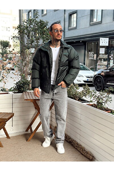 manch collection oversized Φουσκωτό Παλτό Πράσινο