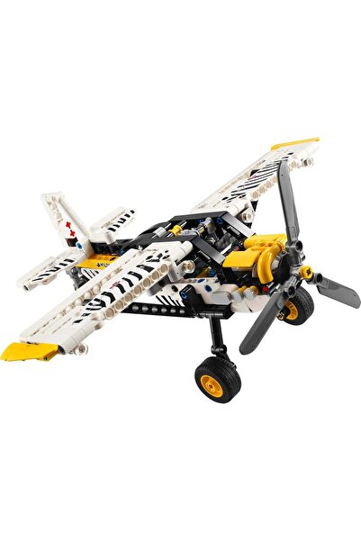 LEGO Technic Bush Plane (42198) — Model plane with spinning propeller and 4-cylinder piston engine