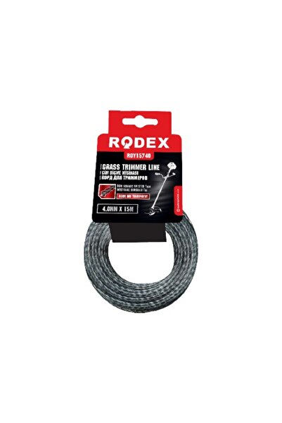 Rodex Fir De Tuns Iarba Negru Si Transparent Duo Patrat Twist 4.0Mmx15M Cu Su...