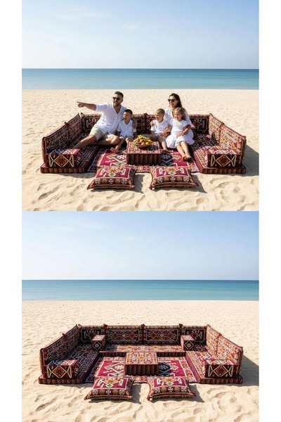 mdhomecarpet El İşçiliği Otantik Şark Köşesi Minder Takımı Rahat ve Şık Oturm...