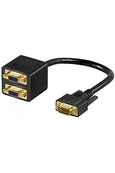 OEM Splitter VGA - 2x VGA mama aurit dubla ecranare