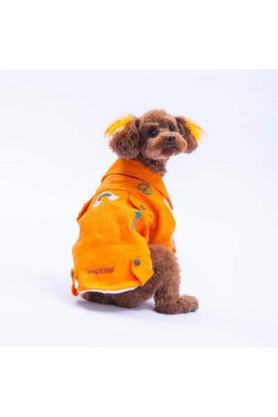 Pawstar Orange Cancun - Cancún Jacket Gabardine Snap Fastener Cat Dog Jacket ...