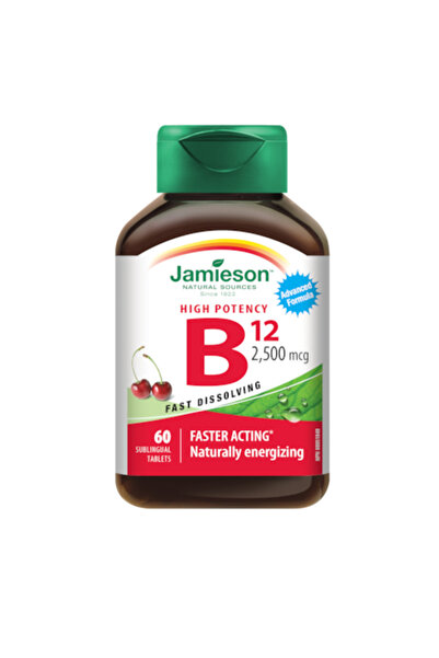 Jamieson Vitamina B12 2500 mcg, Jamieson, 60 comprimate sublinguale