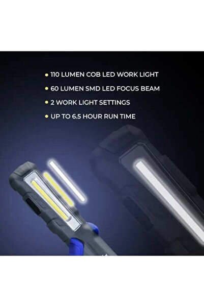 TOBYS Toby's New COB LED Workshop Inspection Light with Magnetic Hook & Stand (CPL T18)