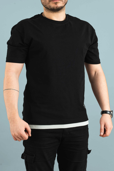 bombe Men's Crew Neck Semi-Oversize Printed T-Shirt