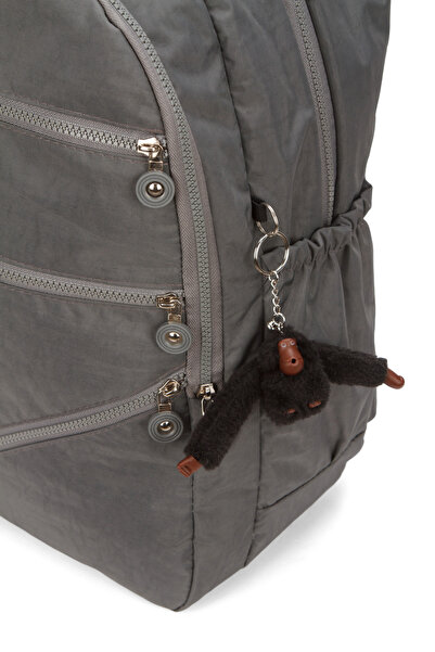 GreandBags Unisex Gri A Kalite Lüx Krınkıl Kumaş Ortaokul Lise Üniversite Çantası Spor Çantası