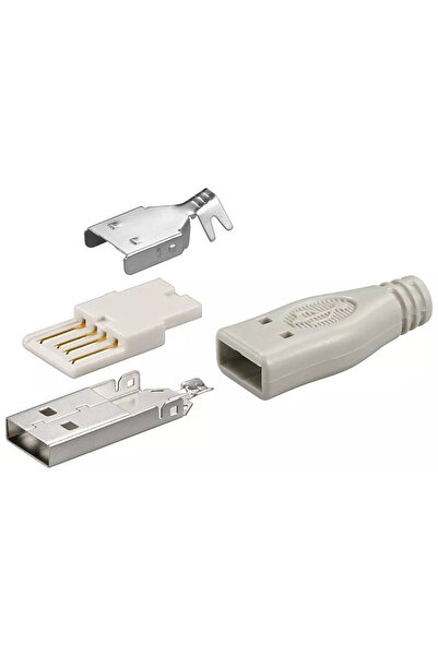 OEM USB A male connector with solder Goobay