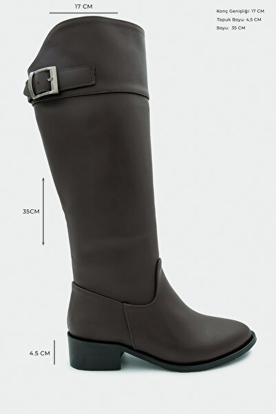 LAMİNTA Daniel Toka Detaylı Çizme - AcıKahve Deri