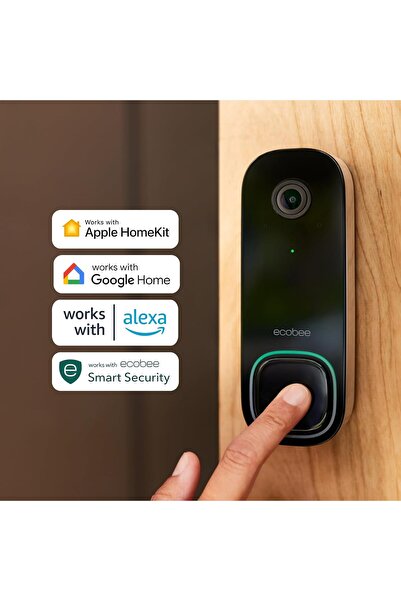 ecobee كاميرا جرس باب ذكي سلكية - مع كاميرا عالية الدقة رائدة في الصناعة