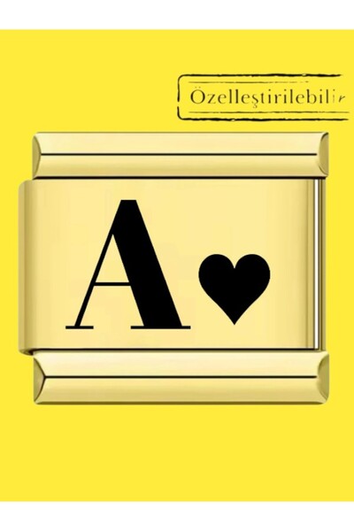 fmaccesories Kişiselleştirilebilir Dilediğini Yazdır Çelik Gold İItalyan Char...