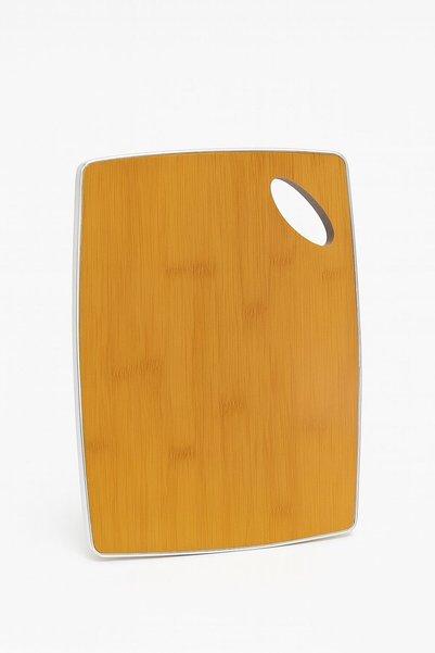 maisone home Bamboo Cutting Board with Aluminum Edging Non-Slip, Hygienic and Durable Kitchen Chopping & Serving Board