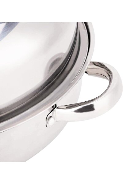 Bright Home Single-Layer Stainless Steel Food Steamer with Lid