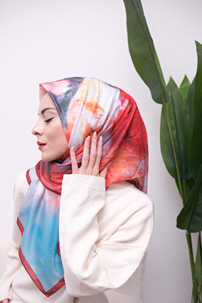 49eyşanipek Colorful Mixed Pattern Digital Soft Scarf