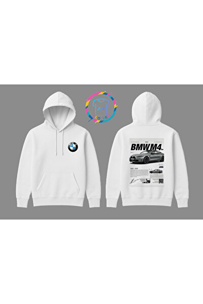 BBS CLOTHES BMW M4 ÖN-ARKA BASKILI 3 İPLİK %100 PAMUK PREMIUM HOODİE SWEATSHIRT
