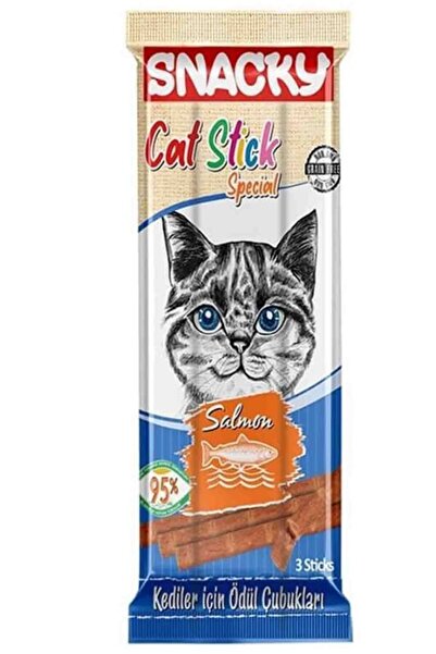 Snacky Cat Stick Special Somonlu Tahılsız Kedi Ödül Çubuğu 3x5gr