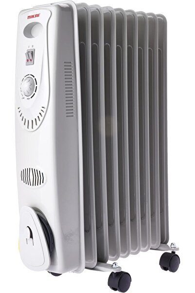 Nikai مدفأة زيتية بتسع ريش | ٢٠٠٠ واط | ٥٠/٦٠ هرتز | رقم الموديل NOH835A، ضما...