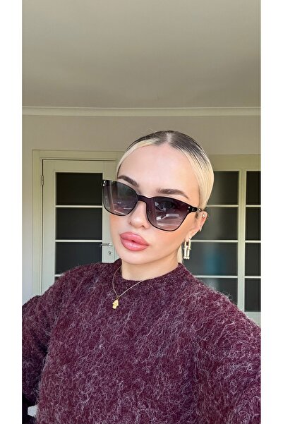 Angel Eyes Black Glass Rimless Uv400 Protection Women's Sunglasses Ae1873Colo5