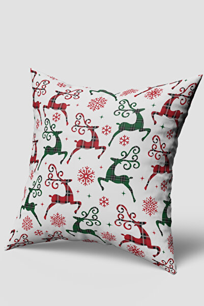 EsnafAli Коледна тематика с мотив на северен елен Новогодишна калъфка за възг...