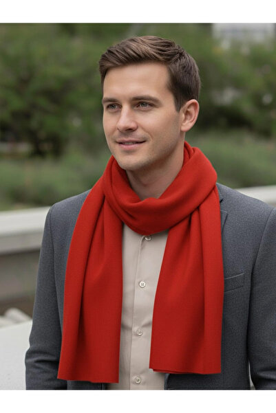 Elit Scarf Plain Color Scarf -Red