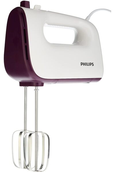 Philips 5 Speeds Daily Hand Mixer With Wire Beaters And Dough Hooks | Model No HR3740/11