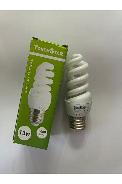 TorchStar 13W Spiral Tasarruflu Ampul E27 Kalın Duy Beyaz Işık (3'lü Paket)