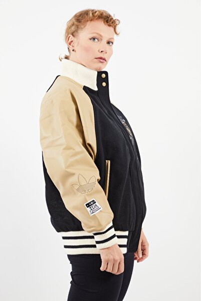 adidas Women Sportswear Fit Long Sleeve Outdoor Bomber Jackets, Black