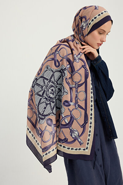 ipekistanbul Σάλι με σχέδιο Vierra - Εθνόσημο της Σουβαρίνης - Σομόν