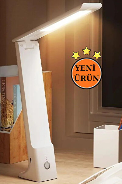 Ozsport Şarjlı 26 LED Masa Lambası 3 Renk Ayarlı Dokunmatik Işık Kademeli Çalışma Okuma Işığı Gece Lambası77