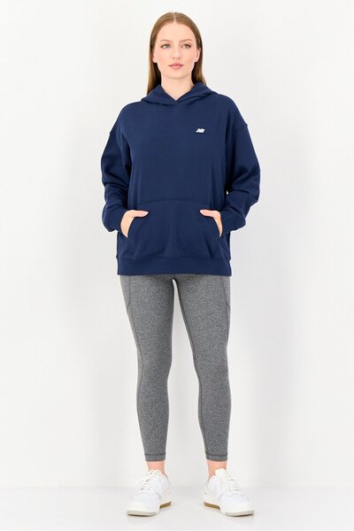 New Balance Women Oversized Fit Long Sleeve Training Sweatshirt, Navy