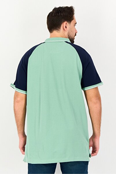 Nautica Men Regular Fit Embroidered Logo Short Sleeve Polo Shirt, Sage Green