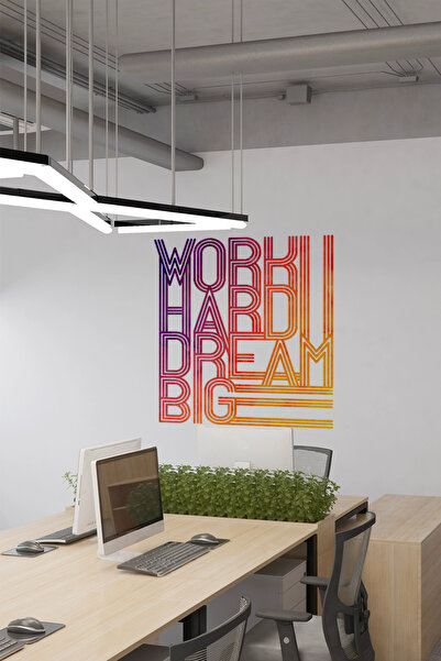 SDİGİTAL Motivasyon Yazılı Tipografi Duvar Sticker – 4 Ölçü Seçeneği | Ofis v...