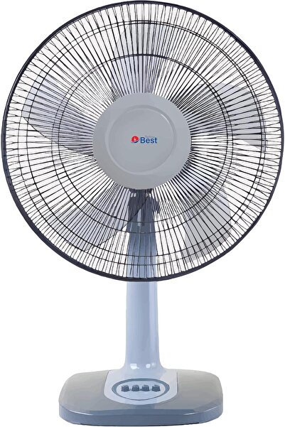 Techno Best مروحة طاولة ٦٠ واط/قطر ١٦ بوصة/زاوية دوران ٩٠ درجة/٣ سرعات/رمادي/...