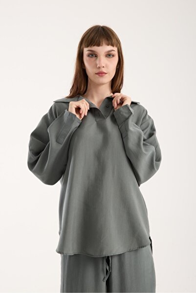 Store Silky Softness Modal Fabric Relaxed Fit Long Shirt