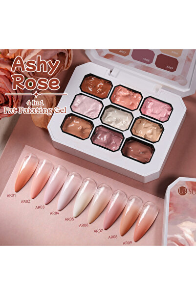 Born Pretty UR Sugar Ashy Rose 4 in 1 Pat Painting Gel/Gülpembe 4in1 Çizim-Om...