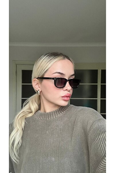 Angel Eyes Black Framed Gradient Black Lens Uv400 Protection Women's Sunglasses