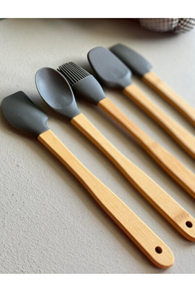 Alvin Bamboo Mini Silicone Serving Set