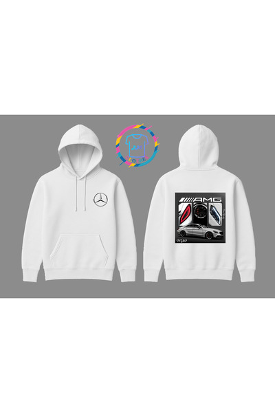 BBS CLOTHES MERCEDES CLK63 ÖN-ARKA BASKILI 3 İPLİK %100 PAMUK PREMIUM HOODİE ...