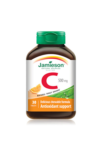 Jamieson Vitamina C 500mg, portocale, Jamieson, 30 tablete masticabile
