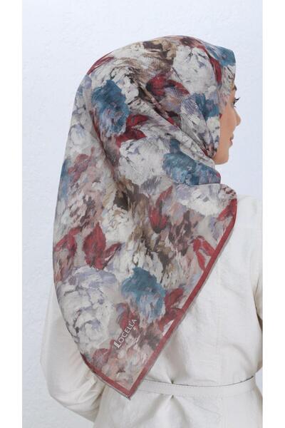 locella Soft Pamuk Eşarp Bordo-11