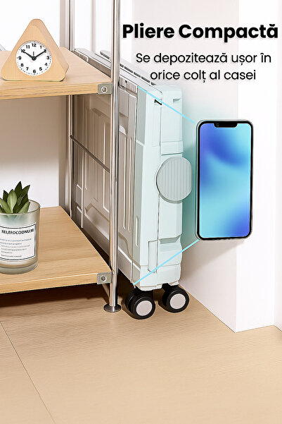 HHERESSY Foldable Shopping Trolley with Wheels, Ideal for Shopping, Beach, Camping and Fishing, Telescopic Ro