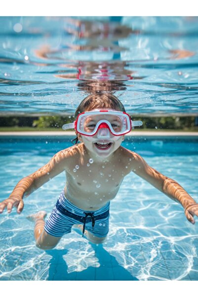 Fidan oyuncak Çocuk Yüzücü Maskesi ve Kulak Tıkacı Seti – Vakumlu Koruma, Su Geçirmez