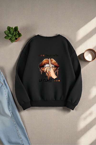 uyguntarz Unisex Enjoy Personel Time Design Printed Crew Neck Sweatshirt